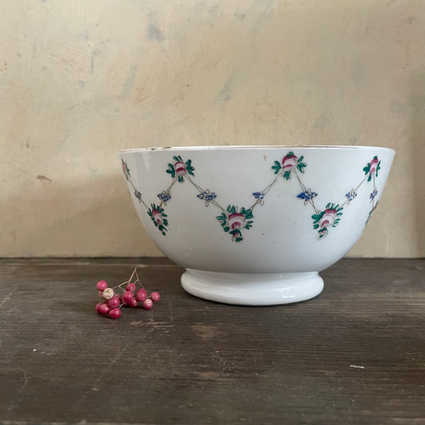 Antique Victorian Floral Bowl