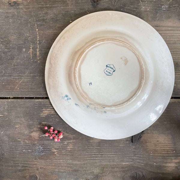 Pretty Blue Floral Transferware Plate