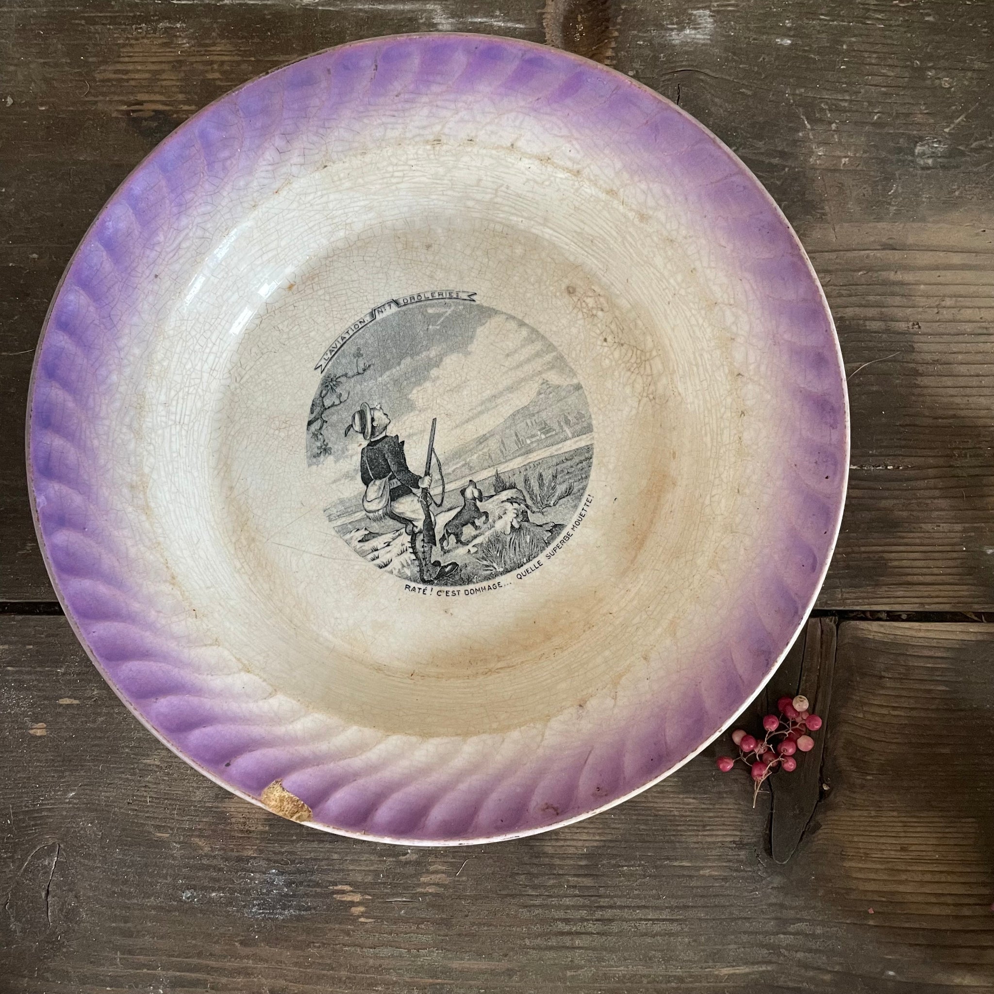 Antique Transfer French Dish