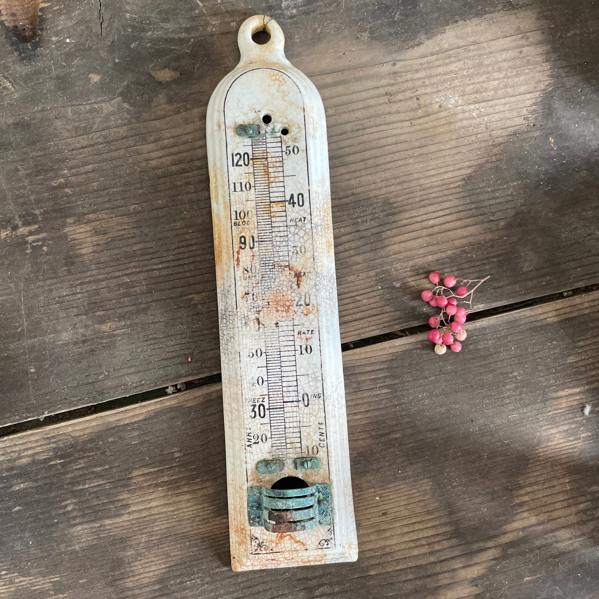 Antique Ceramic Thermometer Surround