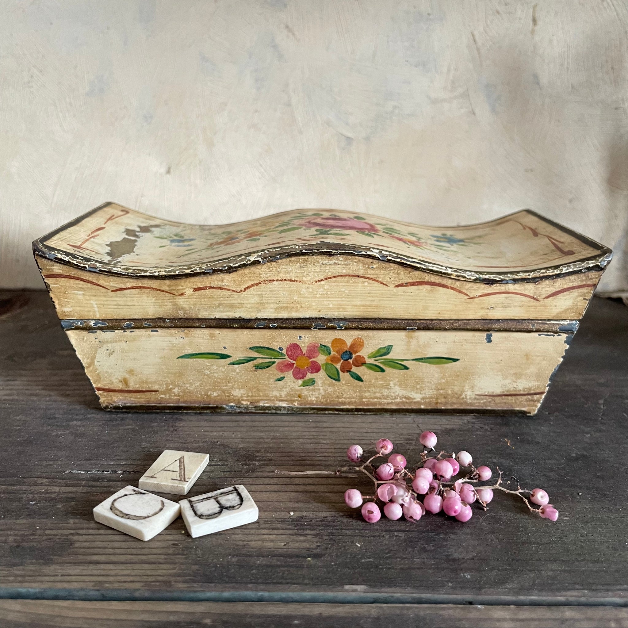 Beautiful Painted Tin Box