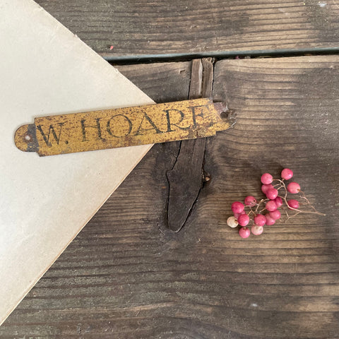 Antique W.Hoare Label