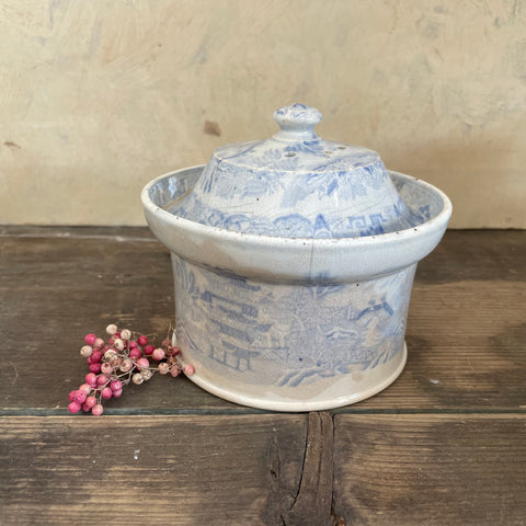 Victorian Blue Transferware Dish