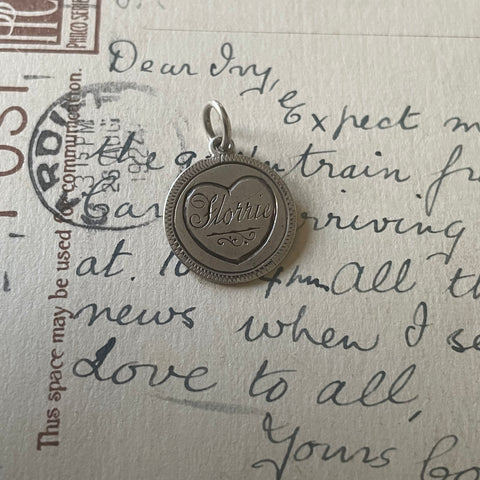 Victorian Florrie Heart Love Token Charm