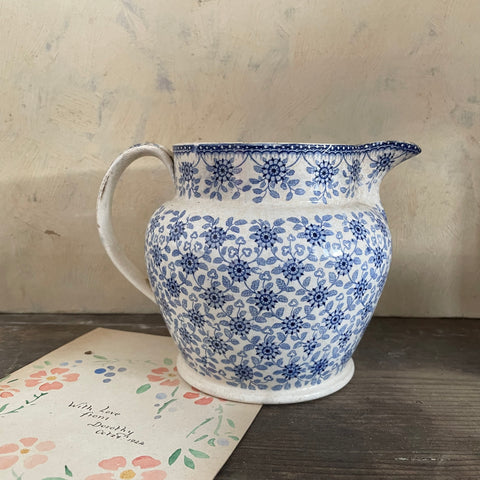 Early Antique Blue Transfer Jug