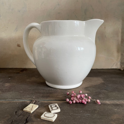 Crisp Vintage White Jug