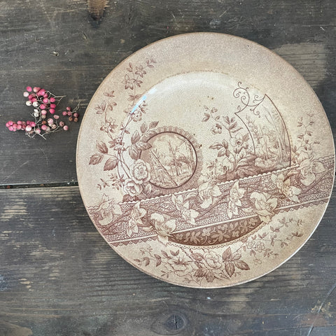 Antique Crazed Transfer Plate