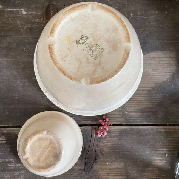 Antique Stained Pudding Bowl