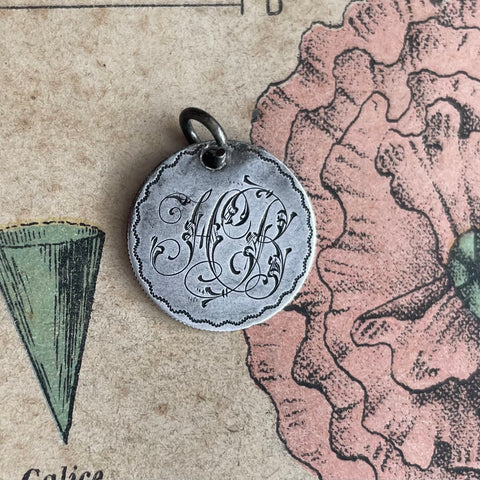 Victorian HB initial Love Token Charm