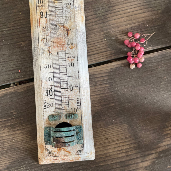 Antique Ceramic Thermometer Surround