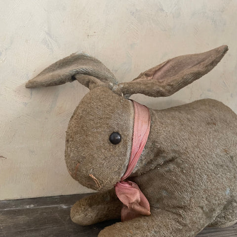 Large Antique Straw Rabbit