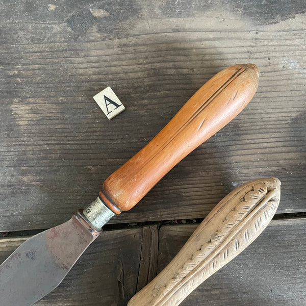 Antique Carved Bread Knives