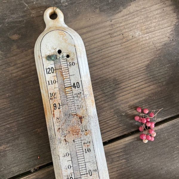 Antique Ceramic Thermometer Surround