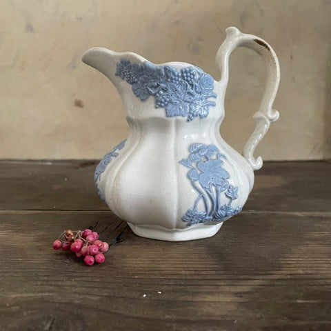 Crisp Vintage White with Blue Jug