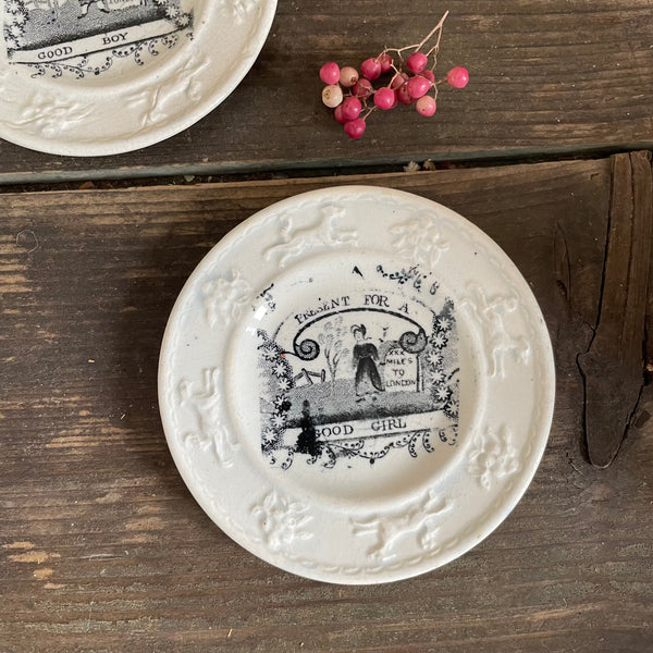 Victorian Good Boy/Girl Child Plates