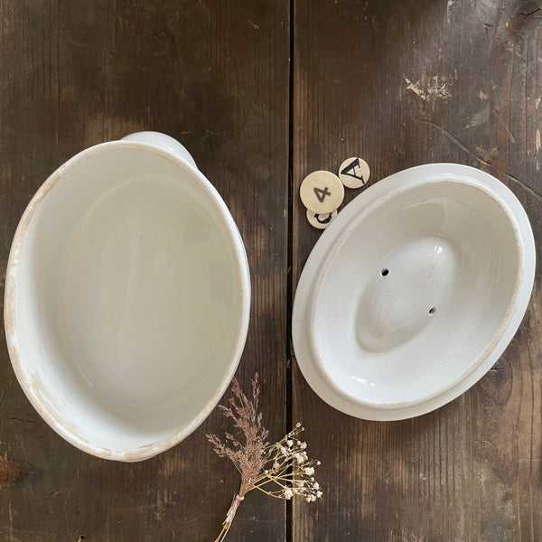 Victorian Butter Dish with Lid