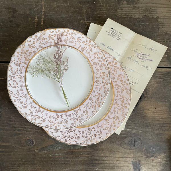 Antique Pretty Pink Plates