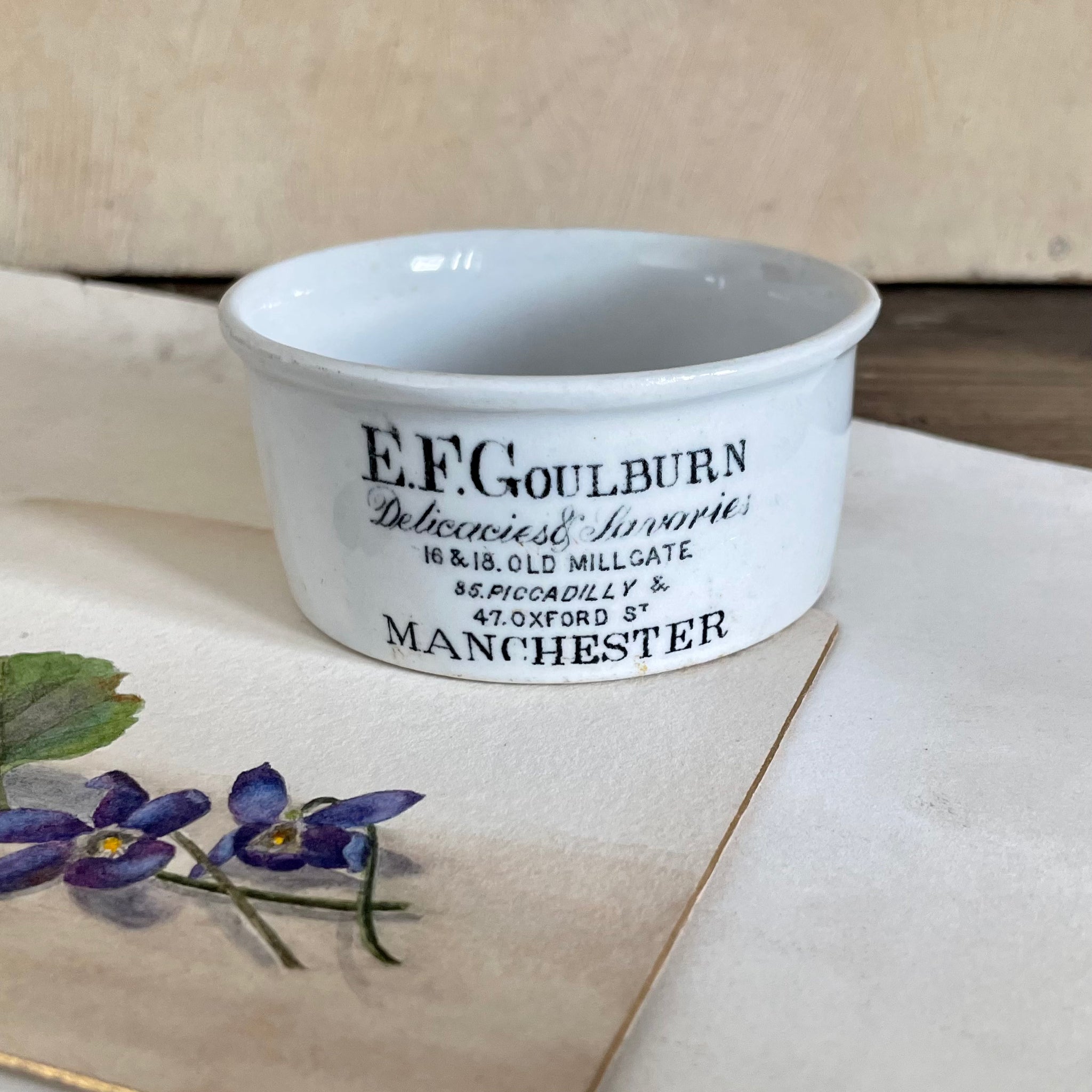 Antique E.F.Goulburn Delicacies & Savouries Pot