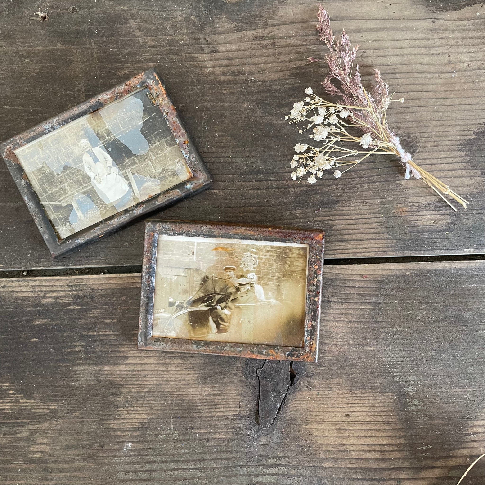 Vintage Tin Photo Frames