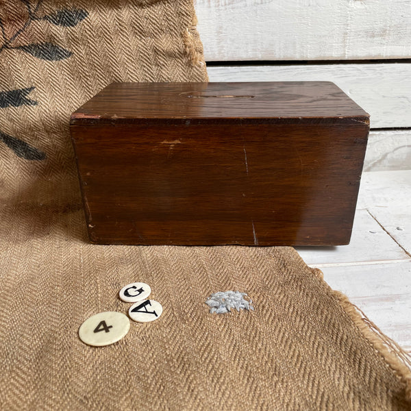 Antique Wooden Money Box