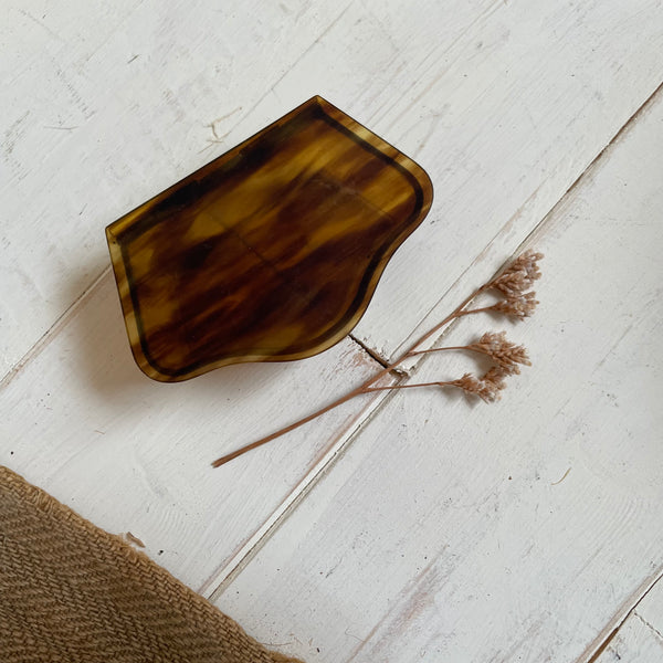 Vintage Faux Tortoise Shell Trinket Box