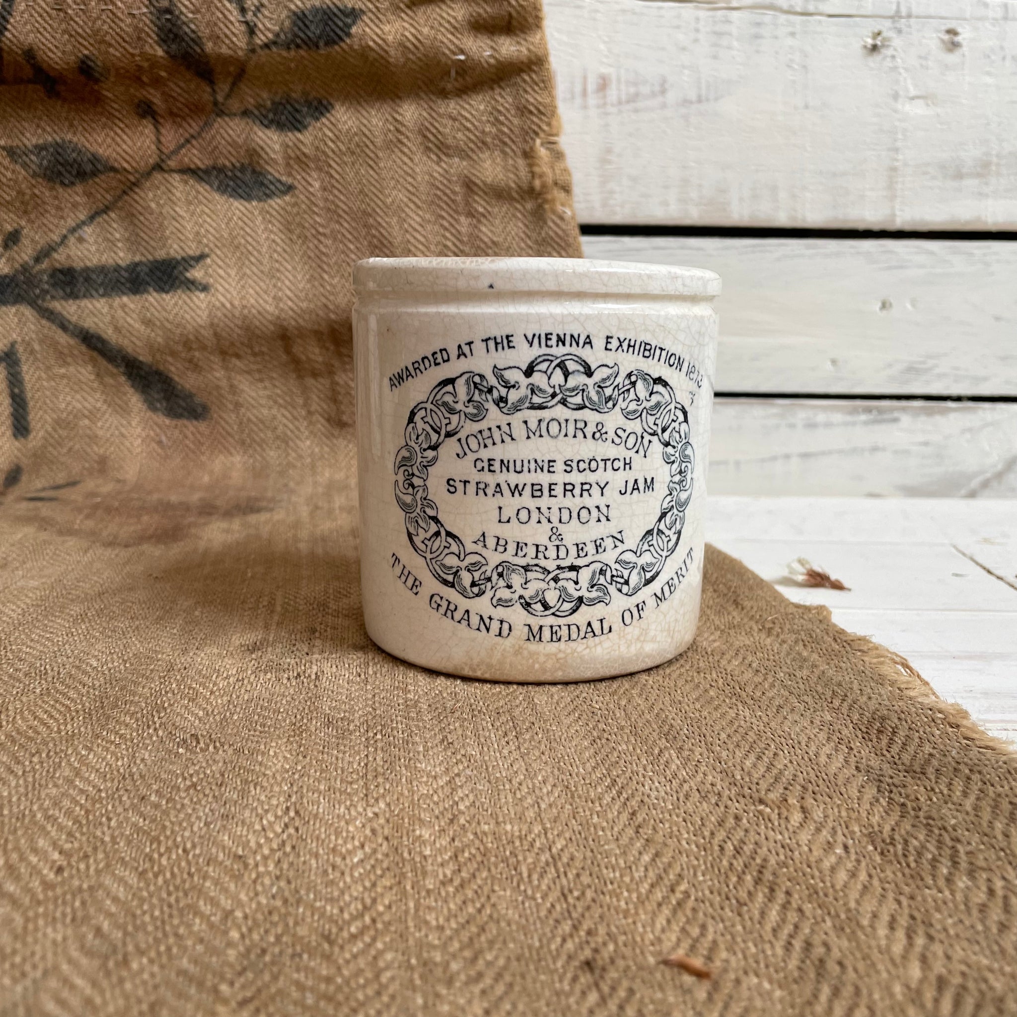 Rare John Moir & Son Strawberry Jam Pot