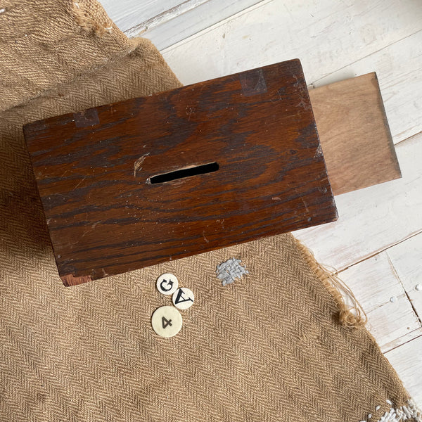 Antique Wooden Money Box